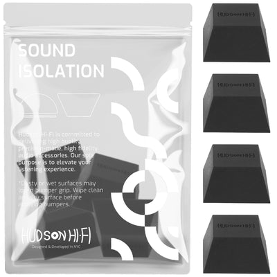 Hudson Hi-Fi IsoBlock Silicone Isolation Feet - Speaker and Subwoofer Pad (4 Pack)