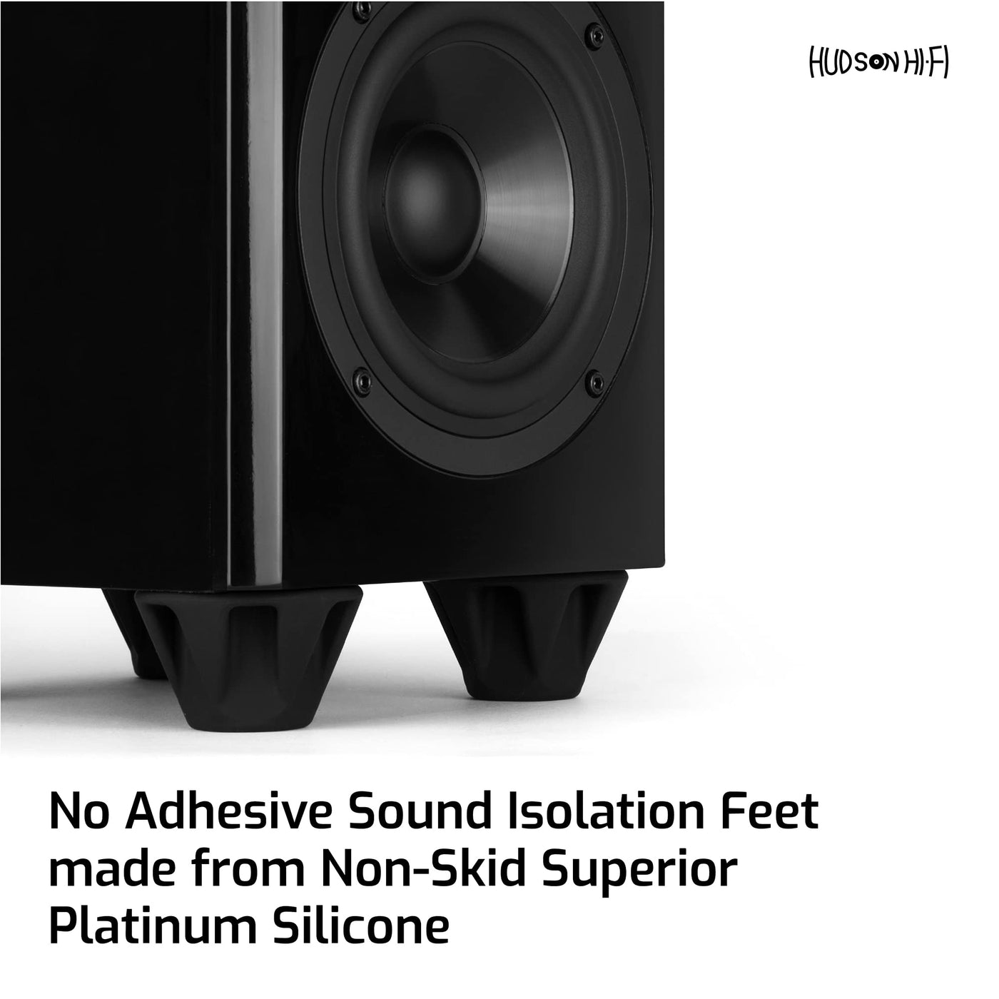 Hudson Hi-Fi Big Foot 1.5” Isolation Feet - Non-Adhesive Rubber Bumpers