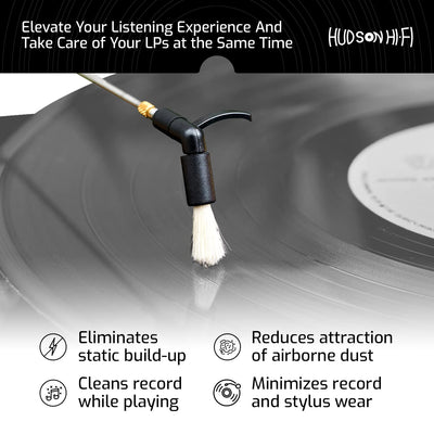 Hudson Hi-Fi LP Record Cleaning Antistatic Arm Brush