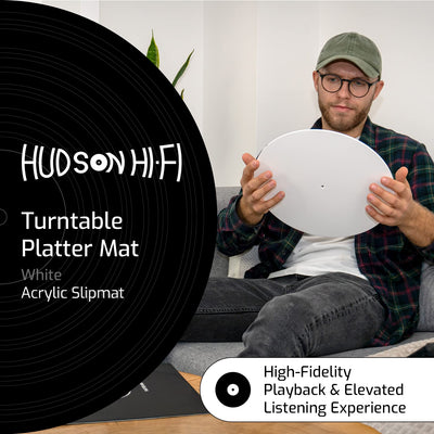 Hudson Hi-Fi Acrylic Turntable Mat - Record Platter Mat Solid