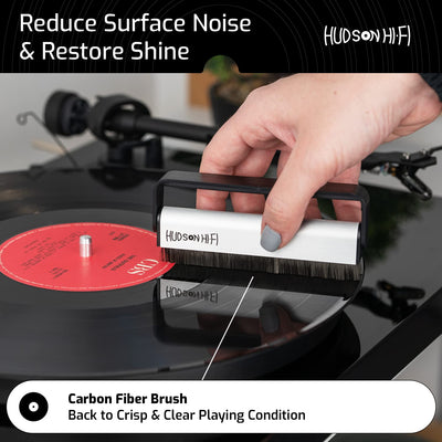 Hudson Hi-Fi Vinyl Record Cleaning Kit - All Essential Vinyl Record Player Accessories for a Record Cleaning System