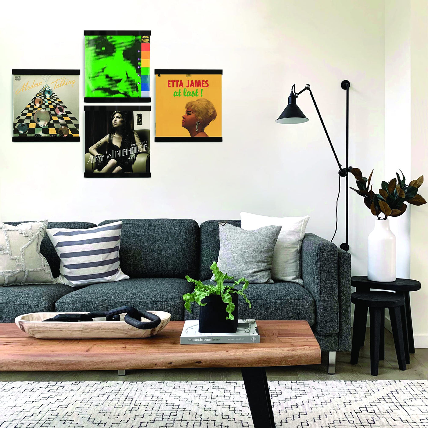 Hudson Hi-Fi Vinyl Wall Display - Magnetic Frame Shelves