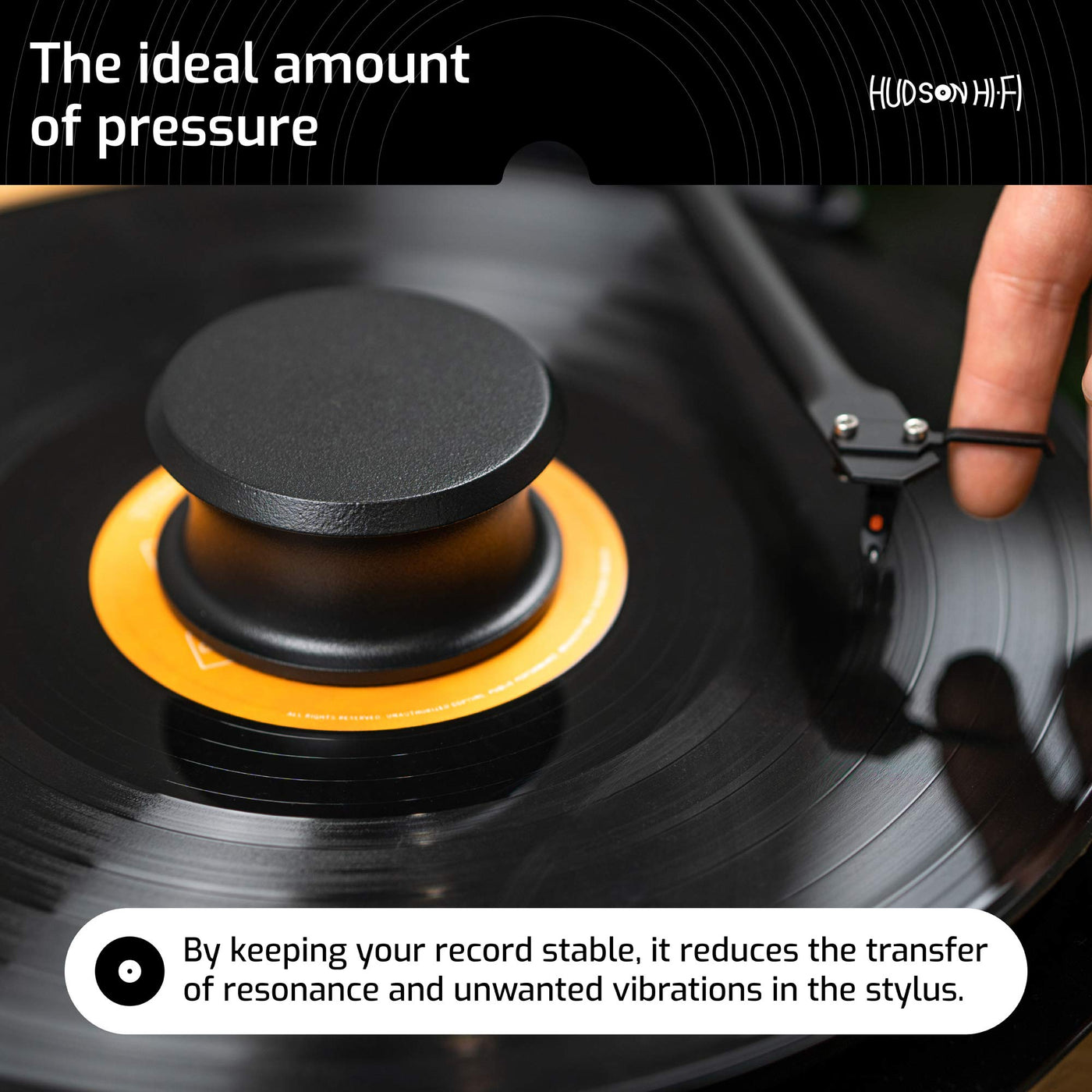 Hudson Hi-Fi Ben Record Weight Stabilizer - Big Vinyl Turntable Weight