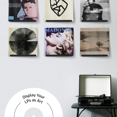 Hudson Hi-Fi Floating Vinyl Shelves - Minimalist Wall Record Storage and Display